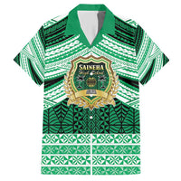Personalised Tonga Saineha High School Family Matching Short Sleeve Bodycon Dress and Hawaiian Shirt Polynesian Ngatu Tribal
