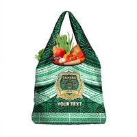 Personalised Tonga Saineha High School Grocery Bag Polynesian Ngatu Tribal LT9 1-pack One Size Green - Polynesian Pride