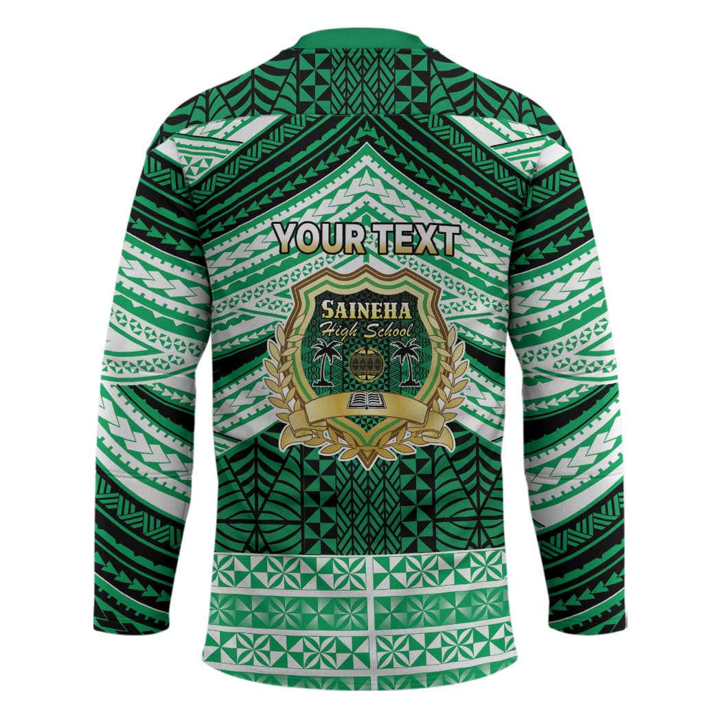 Personalised Tonga Saineha High School Hockey Jersey Polynesian Ngatu Tribal - Polynesian Pride