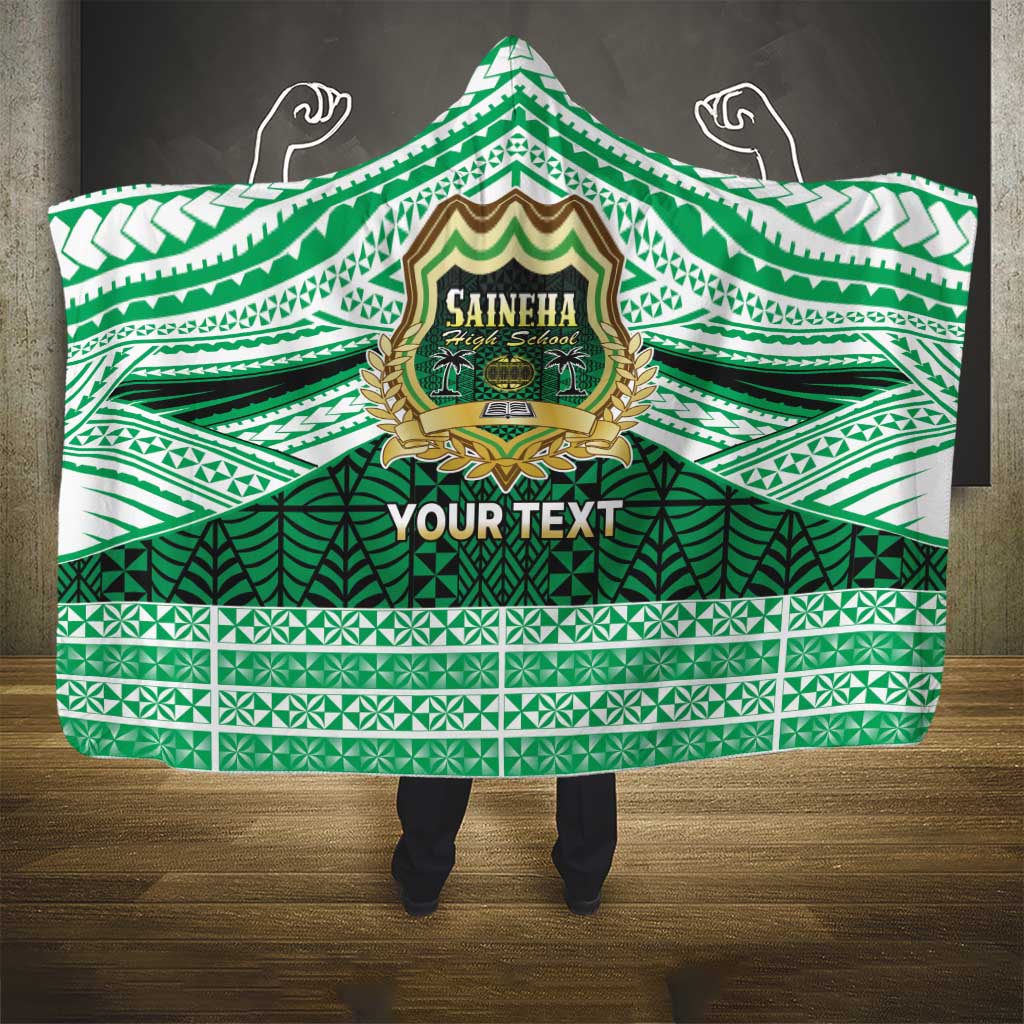 Personalised Tonga Saineha High School Hooded Blanket Polynesian Ngatu Tribal LT9 - Polynesian Pride