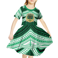 Personalised Tonga Saineha High School Kid Short Sleeve Dress Polynesian Ngatu Tribal LT9 - Polynesian Pride