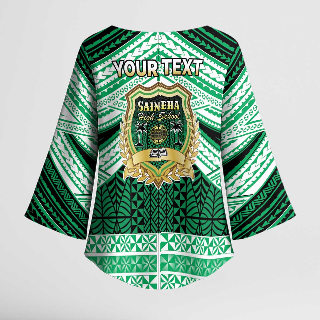 Personalised Tonga Saineha High School Kimono Sleeve Blouse Polynesian Ngatu Tribal LT9 - Polynesian Pride