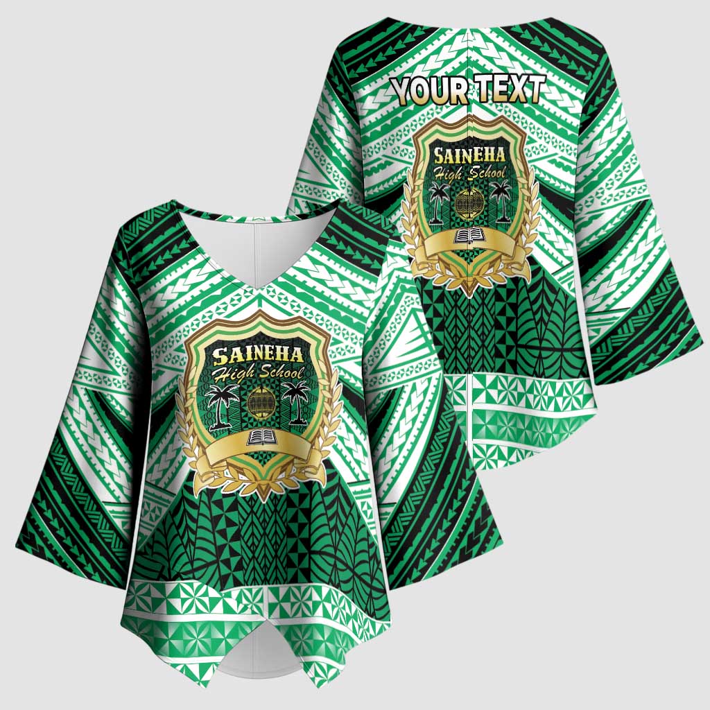Personalised Tonga Saineha High School Kimono Sleeve Blouse Polynesian Ngatu Tribal LT9 - Polynesian Pride