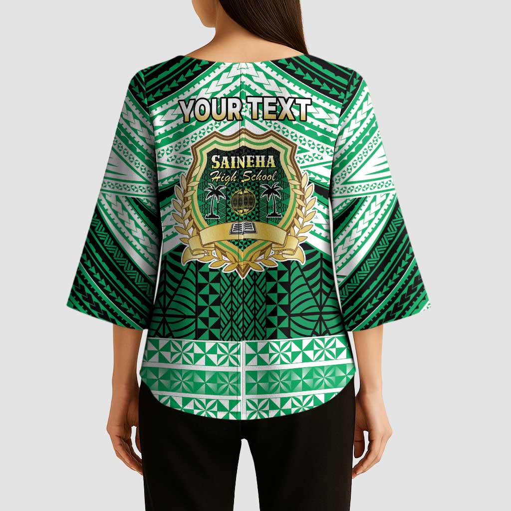 Personalised Tonga Saineha High School Kimono Sleeve Blouse Polynesian Ngatu Tribal LT9 - Polynesian Pride