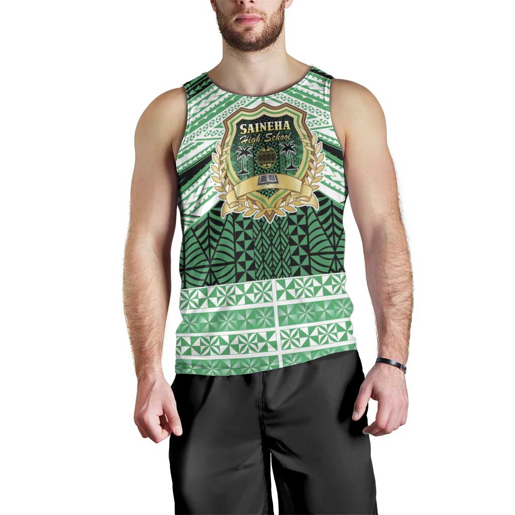 Personalised Tonga Saineha High School Men Tank Top Polynesian Ngatu Tribal LT9 - Polynesian Pride