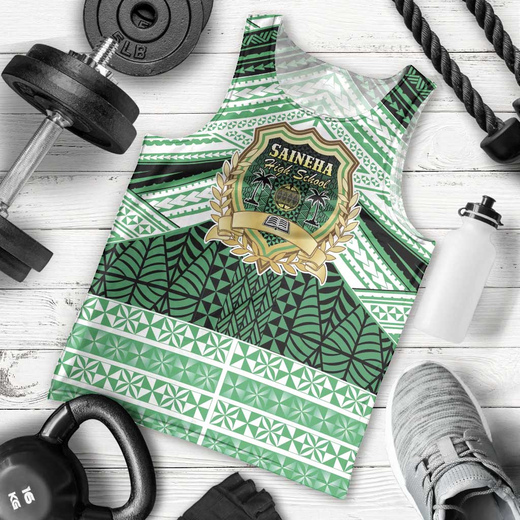 Personalised Tonga Saineha High School Men Tank Top Polynesian Ngatu Tribal LT9 - Polynesian Pride