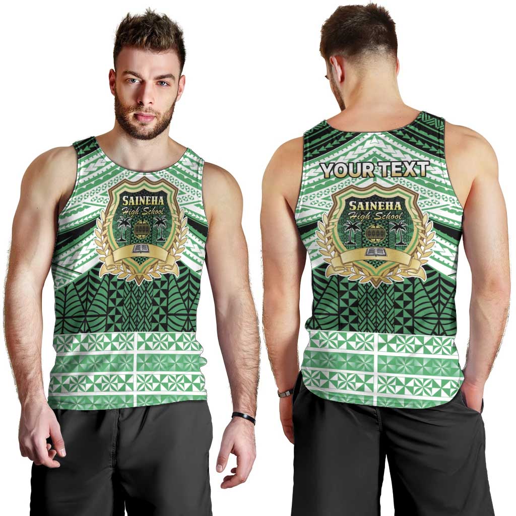 Personalised Tonga Saineha High School Men Tank Top Polynesian Ngatu Tribal LT9 - Polynesian Pride