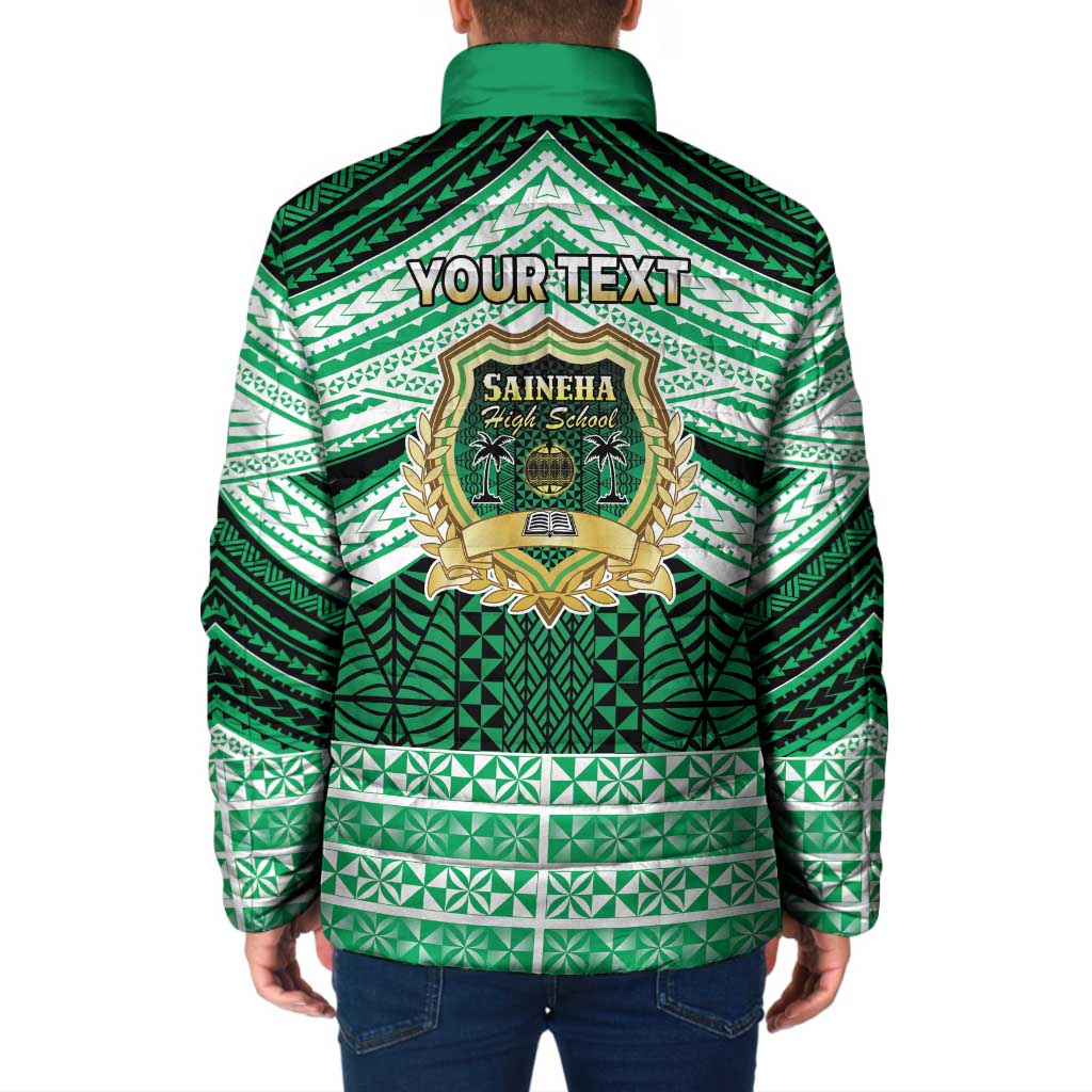 Personalised Tonga Saineha High School Padded Jacket Polynesian Ngatu Tribal LT9 - Polynesian Pride