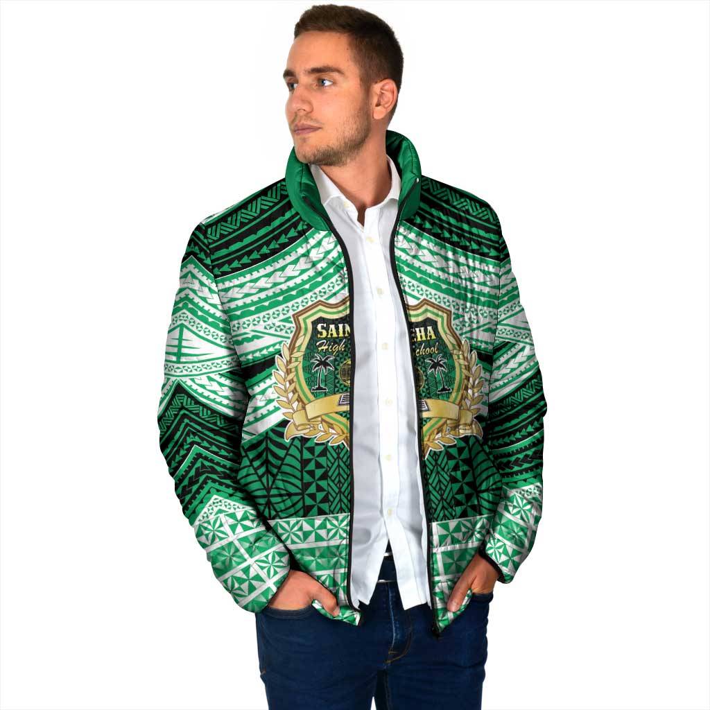 Personalised Tonga Saineha High School Padded Jacket Polynesian Ngatu Tribal LT9 - Polynesian Pride