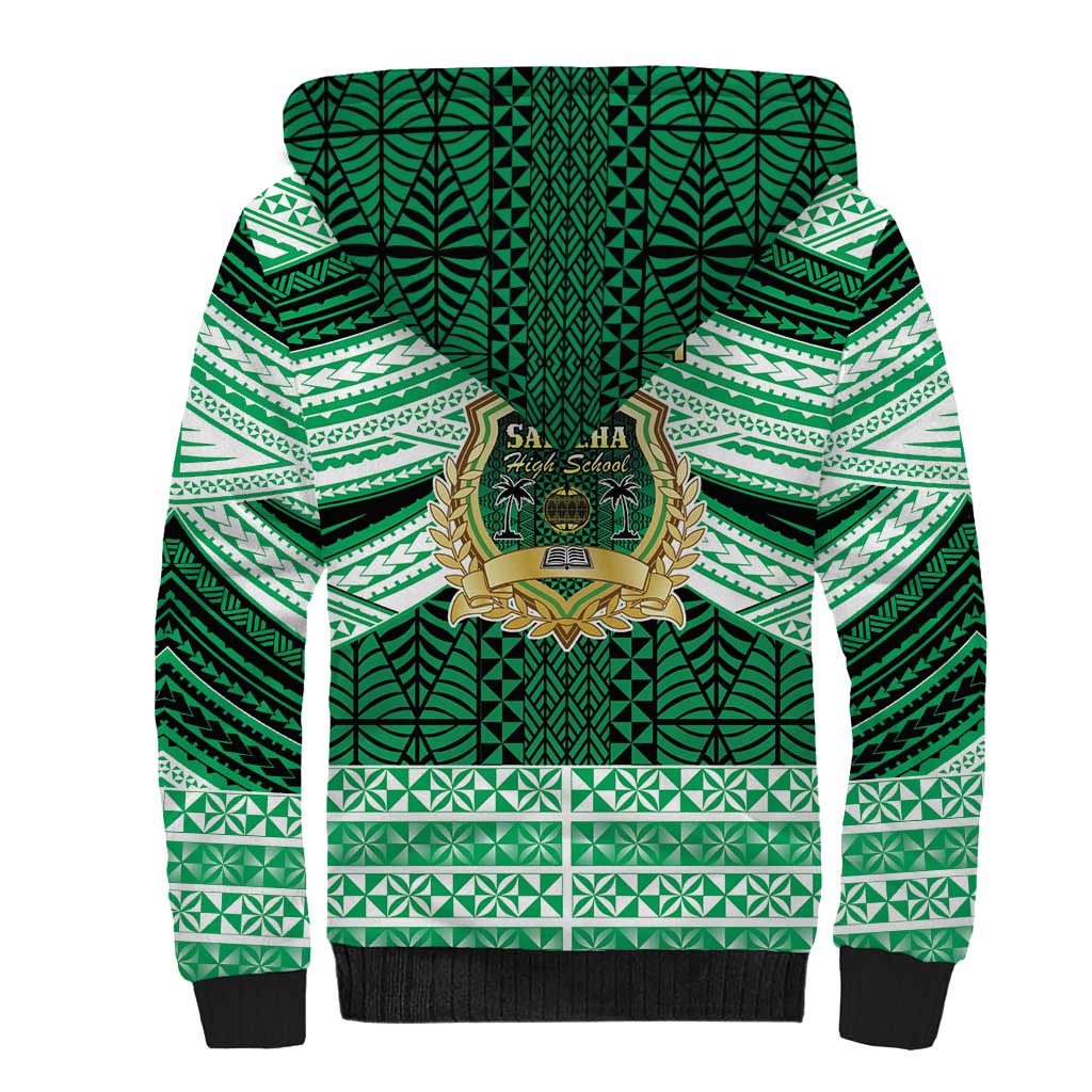 Personalised Tonga Saineha High School Sherpa Hoodie Polynesian Ngatu Tribal LT9 - Polynesian Pride
