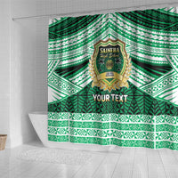 Personalised Tonga Saineha High School Shower Curtain Polynesian Ngatu Tribal