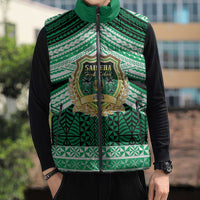 Personalised Tonga Saineha High School Sleeveless Puffer Jacket Polynesian Ngatu Tribal LT9 - Polynesian Pride