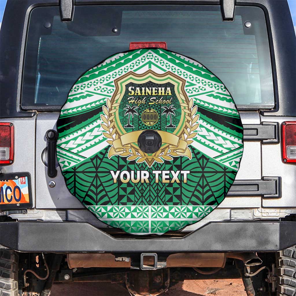 Personalised Tonga Saineha High School Spare Tire Cover Polynesian Ngatu Tribal