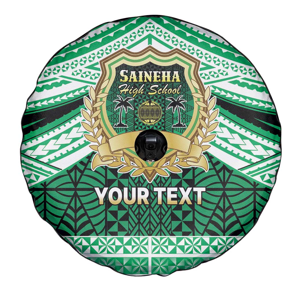 Personalised Tonga Saineha High School Spare Tire Cover Polynesian Ngatu Tribal