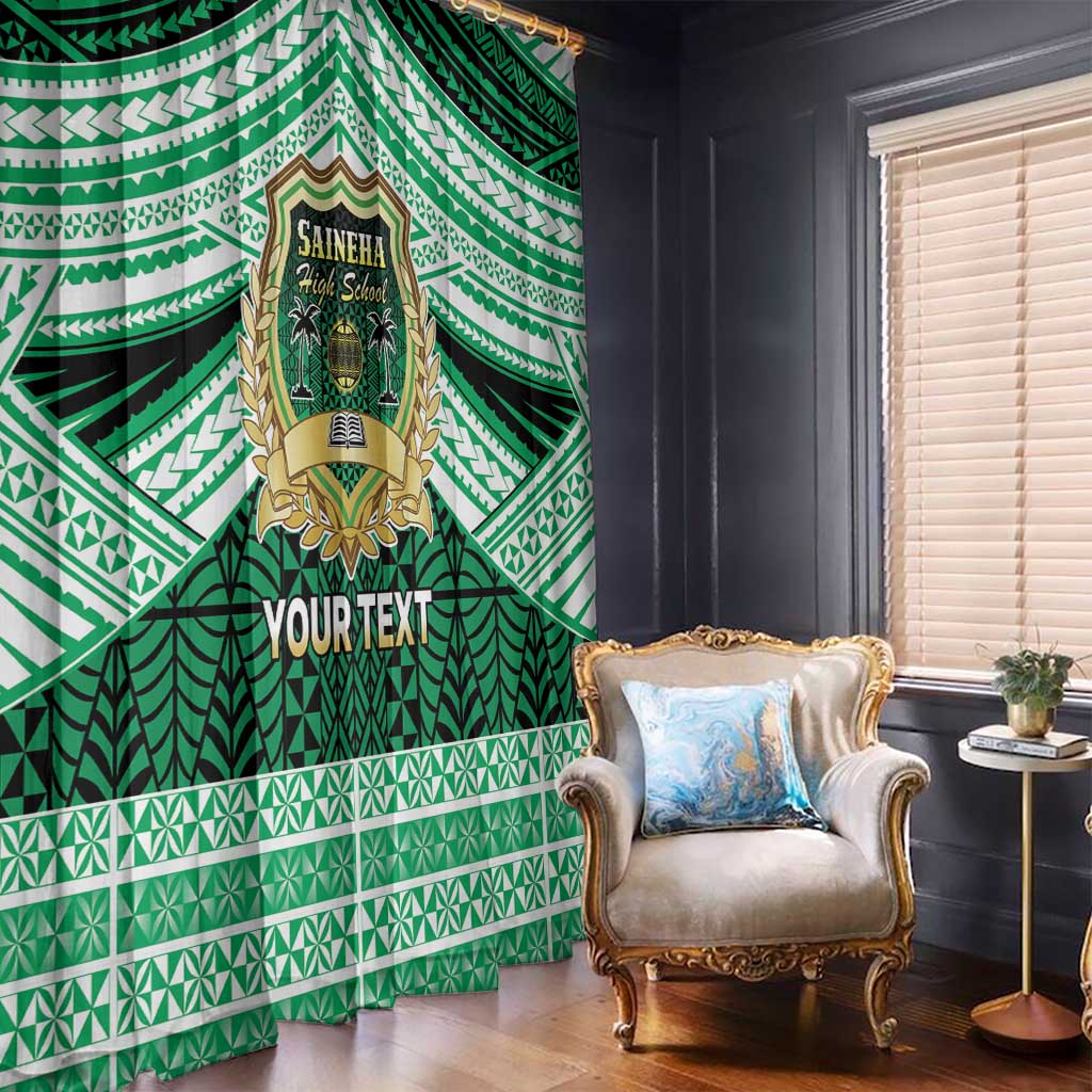 Personalised Tonga Saineha High School Window Curtain Polynesian Ngatu Tribal LT9 - Polynesian Pride