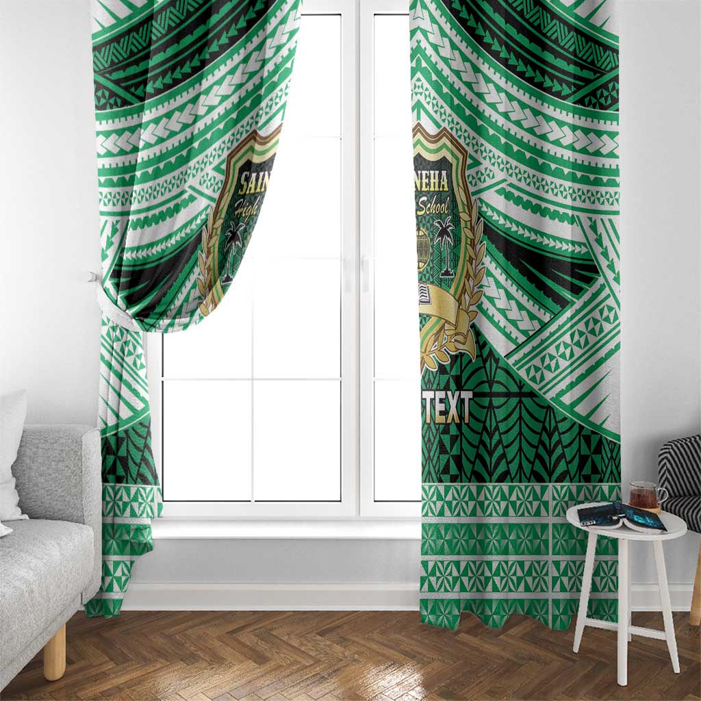 Personalised Tonga Saineha High School Window Curtain Polynesian Ngatu Tribal LT9 - Polynesian Pride