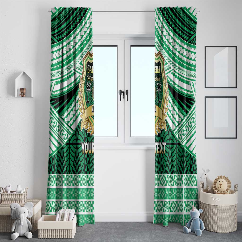 Personalised Tonga Saineha High School Window Curtain Polynesian Ngatu Tribal LT9 - Polynesian Pride