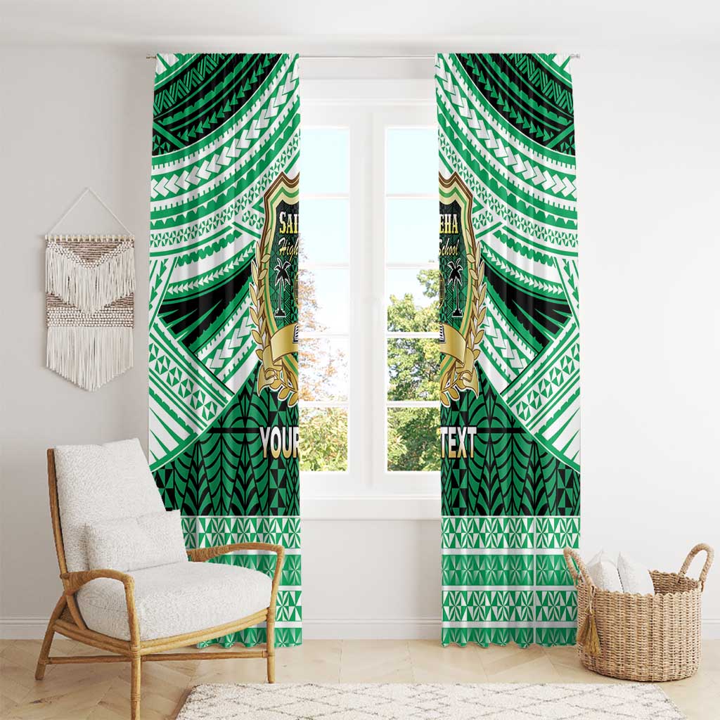 Personalised Tonga Saineha High School Window Curtain Polynesian Ngatu Tribal LT9 - Polynesian Pride