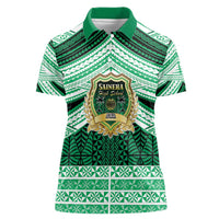 Personalised Tonga Saineha High School Women Polo Shirt Polynesian Ngatu Tribal