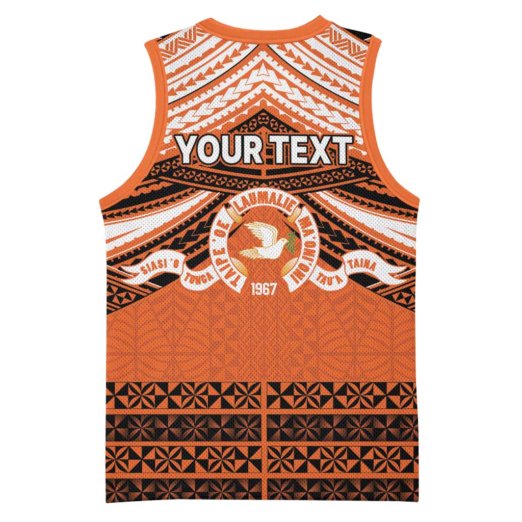 Personalised Tonga Tailulu College Basketball Jersey Polynesian Ngatu Tribal LT9 - Polynesian Pride