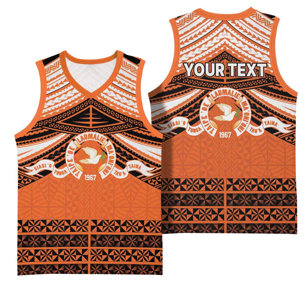 Personalised Tonga Tailulu College Basketball Jersey Polynesian Ngatu Tribal LT9 - Polynesian Pride