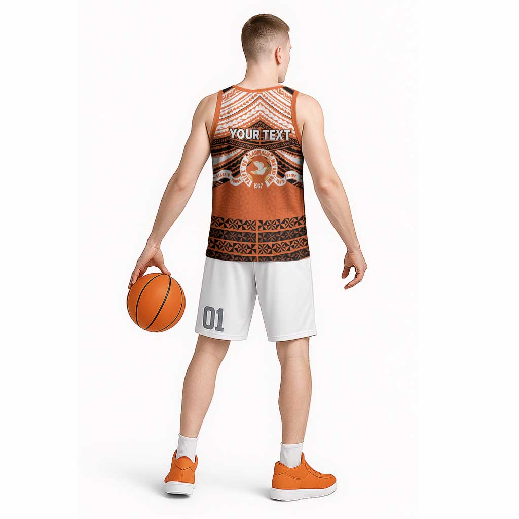 Personalised Tonga Tailulu College Basketball Jersey Polynesian Ngatu Tribal LT9 - Polynesian Pride