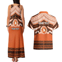 Personalised Tonga Tailulu College Couples Matching Tank Maxi Dress and Hawaiian Shirt Polynesian Ngatu Tribal LT9 - Polynesian Pride