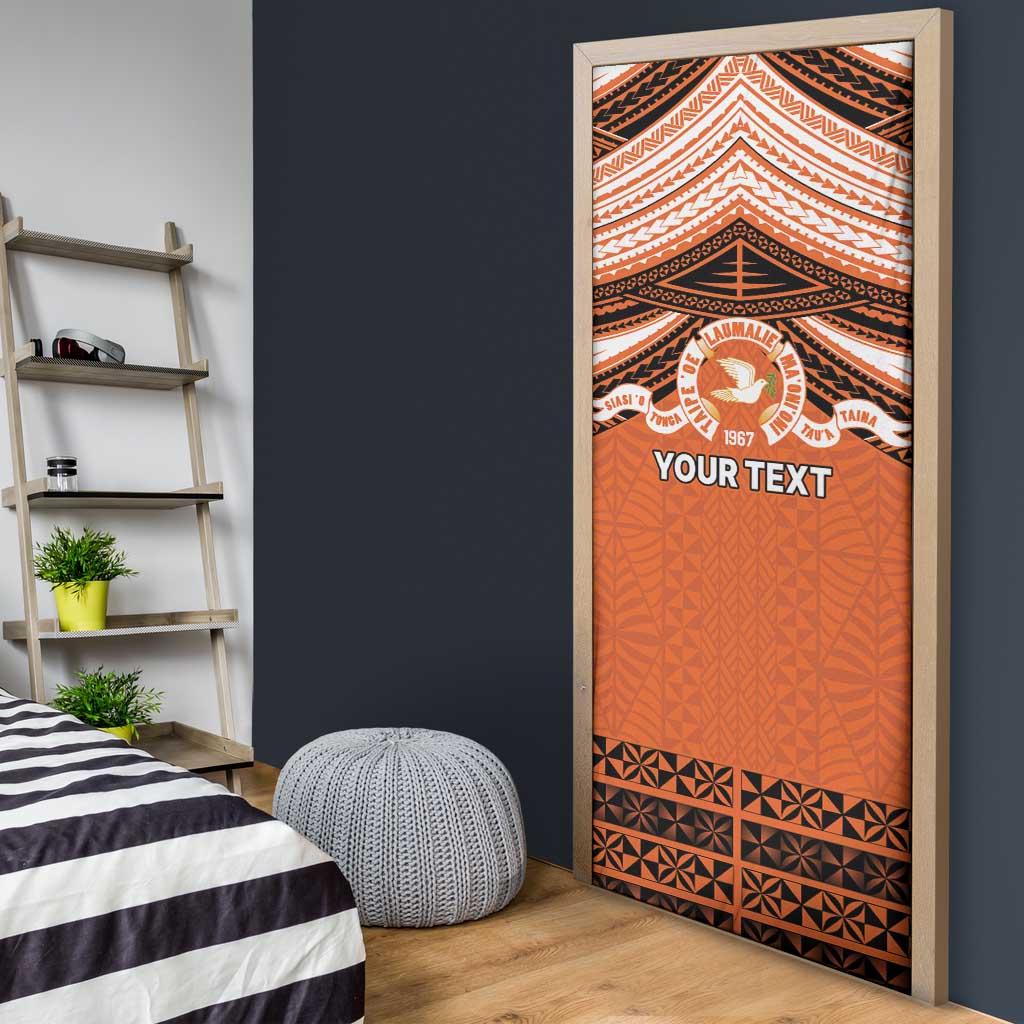Personalised Tonga Tailulu College Door Cover Polynesian Ngatu Tribal LT9 - Polynesian Pride