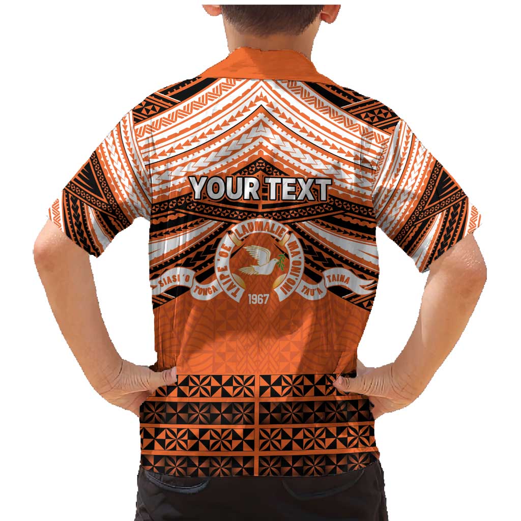 Personalised Tonga Tailulu College Family Matching Mermaid Dress and Hawaiian Shirt Polynesian Ngatu Tribal