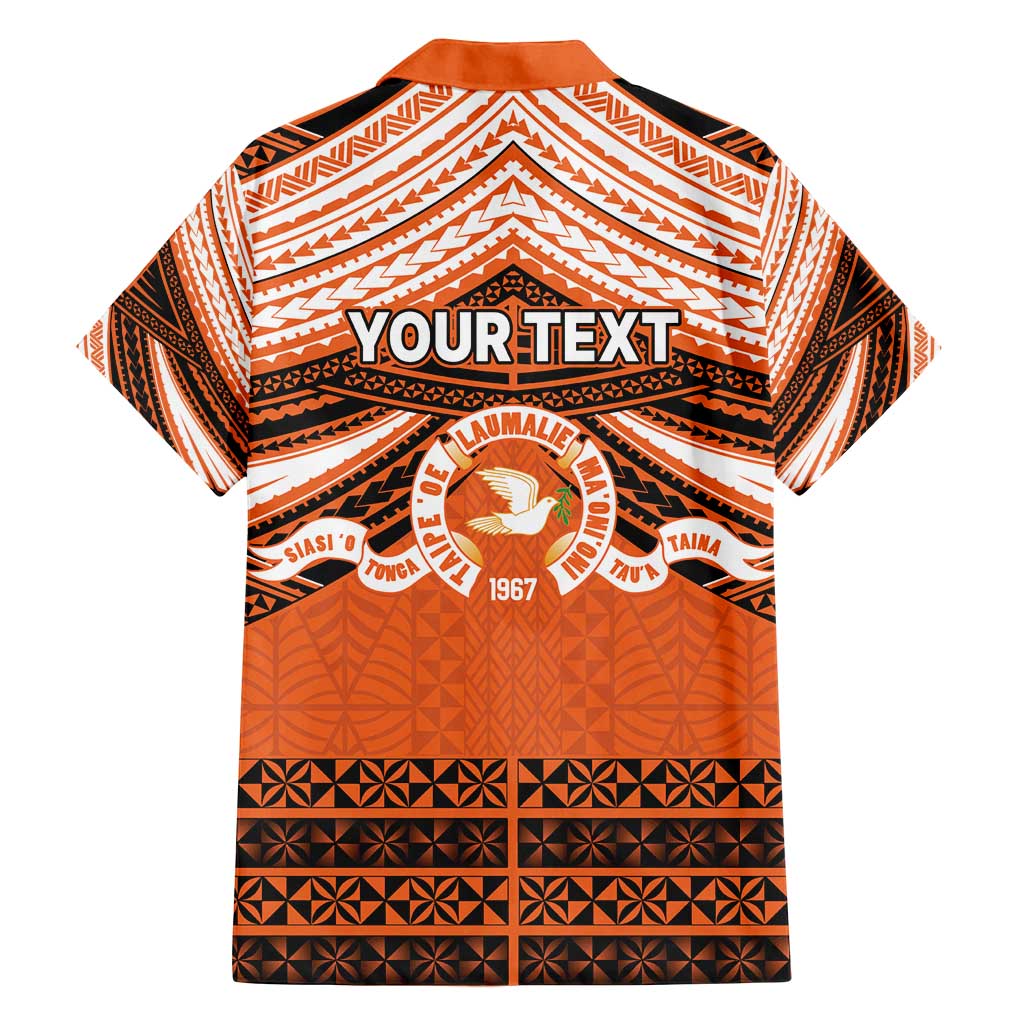 Personalised Tonga Tailulu College Family Matching Off Shoulder Maxi Dress and Hawaiian Shirt Polynesian Ngatu Tribal