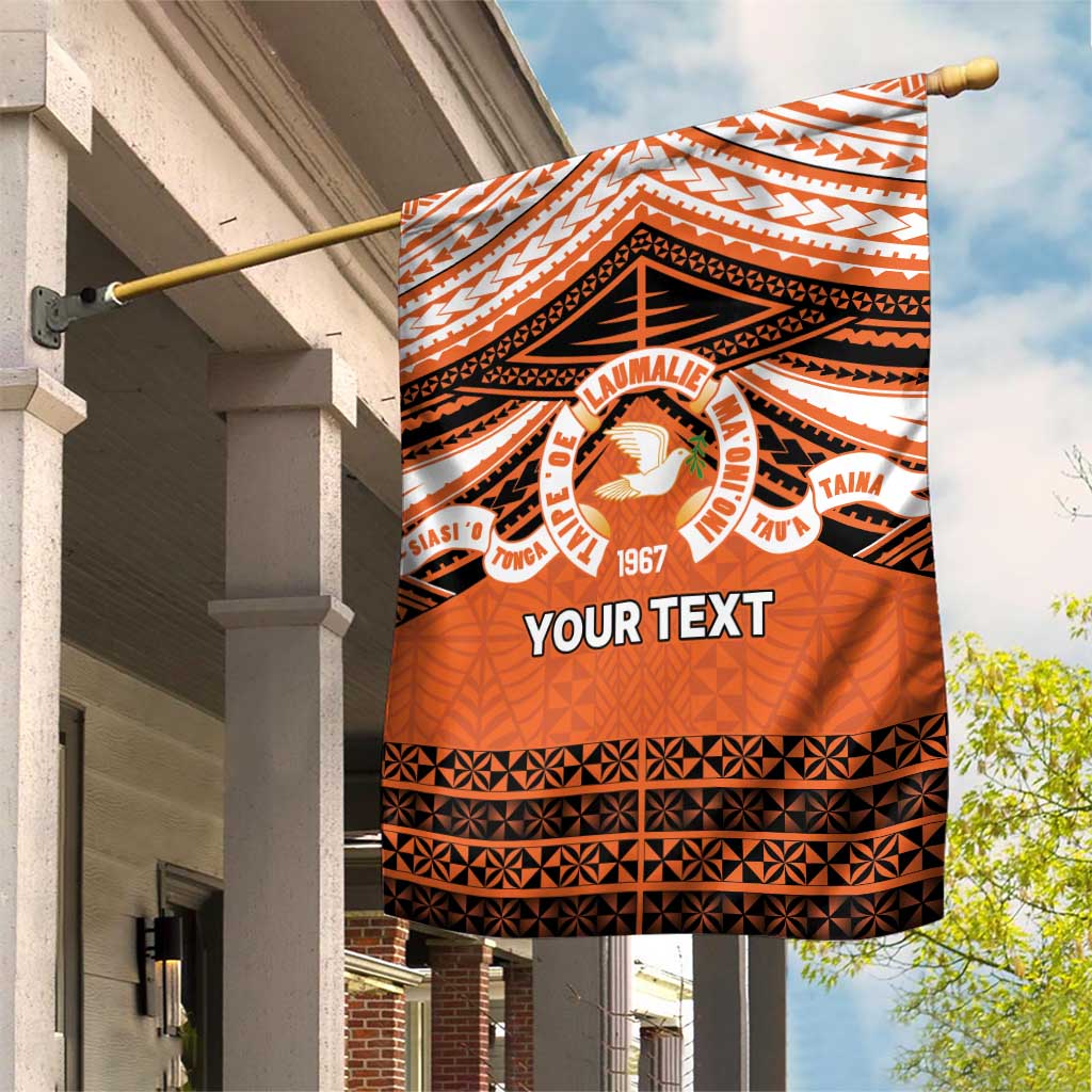 Personalised Tonga Tailulu College Garden Flag Polynesian Ngatu Tribal