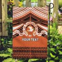 Personalised Tonga Tailulu College Garden Flag Polynesian Ngatu Tribal