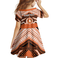 Personalised Tonga Tailulu College Kid Short Sleeve Dress Polynesian Ngatu Tribal LT9 - Polynesian Pride