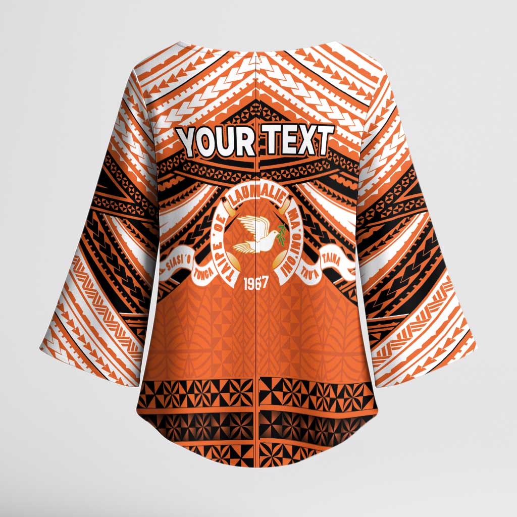 Personalised Tonga Tailulu College Kimono Sleeve Blouse Polynesian Ngatu Tribal LT9 - Polynesian Pride