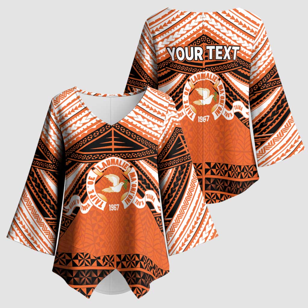 Personalised Tonga Tailulu College Kimono Sleeve Blouse Polynesian Ngatu Tribal LT9 - Polynesian Pride