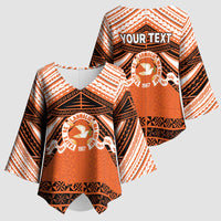 Personalised Tonga Tailulu College Kimono Sleeve Blouse Polynesian Ngatu Tribal LT9 - Polynesian Pride