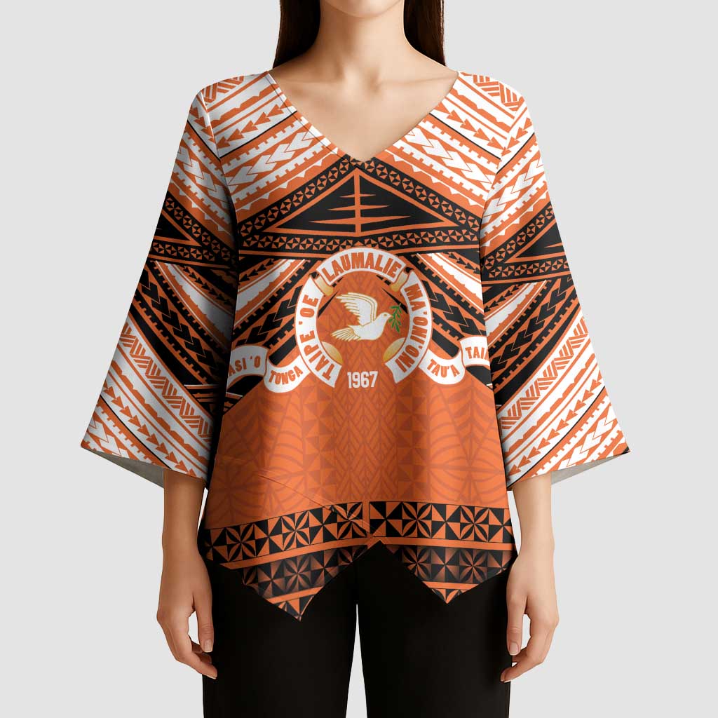 Personalised Tonga Tailulu College Kimono Sleeve Blouse Polynesian Ngatu Tribal LT9 - Polynesian Pride
