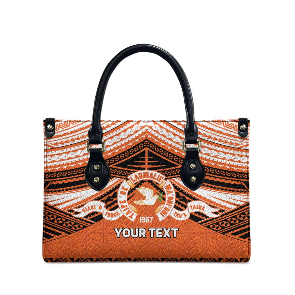 Personalised Tonga Tailulu College Leather Bag Polynesian Ngatu Tribal - Polynesian Pride