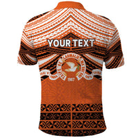 Personalised Tonga Tailulu College Polo Shirt Polynesian Ngatu Tribal