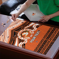 Personalised Tonga Tailulu College Puzzle Polynesian Ngatu Tribal LT9 - Polynesian Pride
