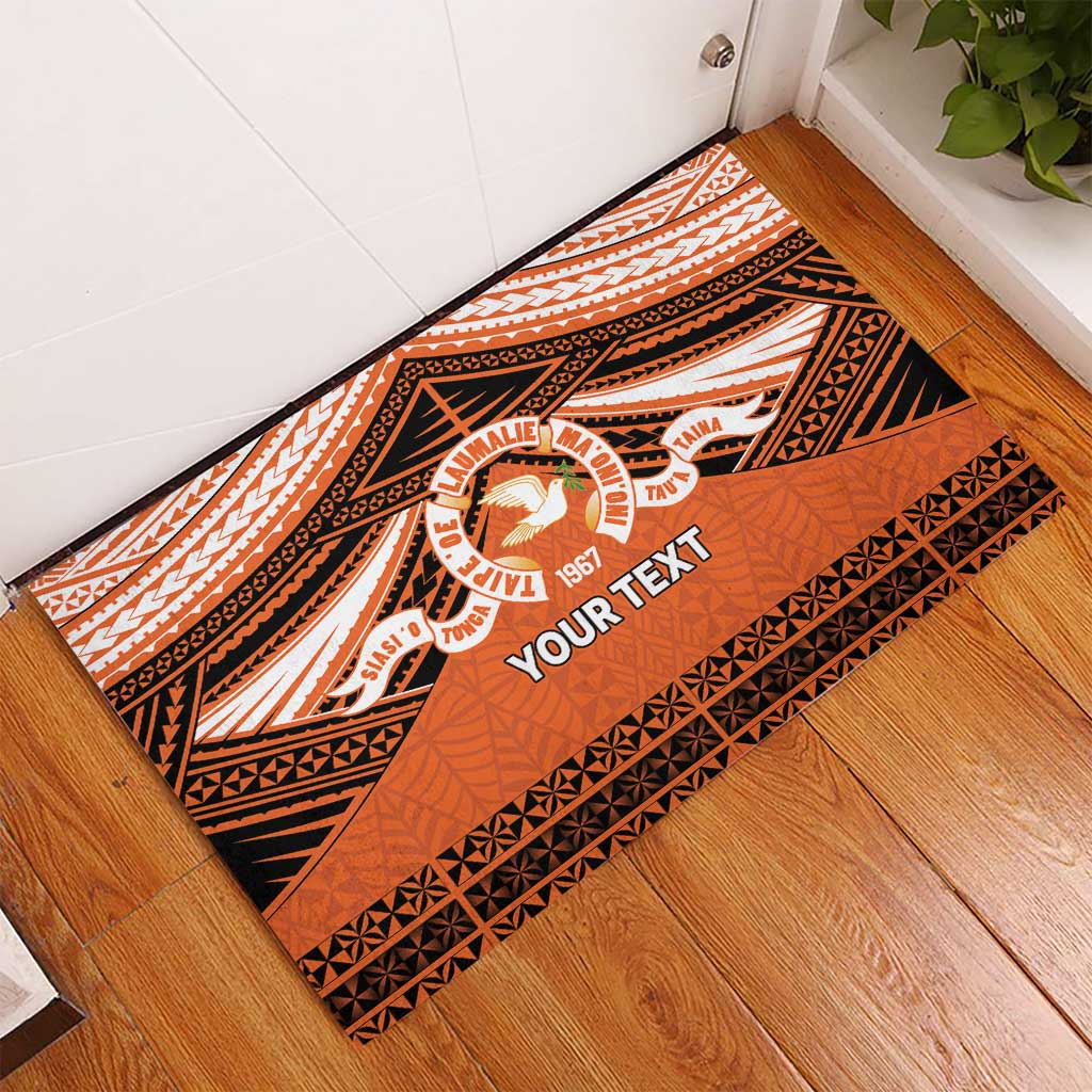 Personalised Tonga Tailulu College Rubber Doormat Polynesian Ngatu Tribal LT9 - Polynesian Pride