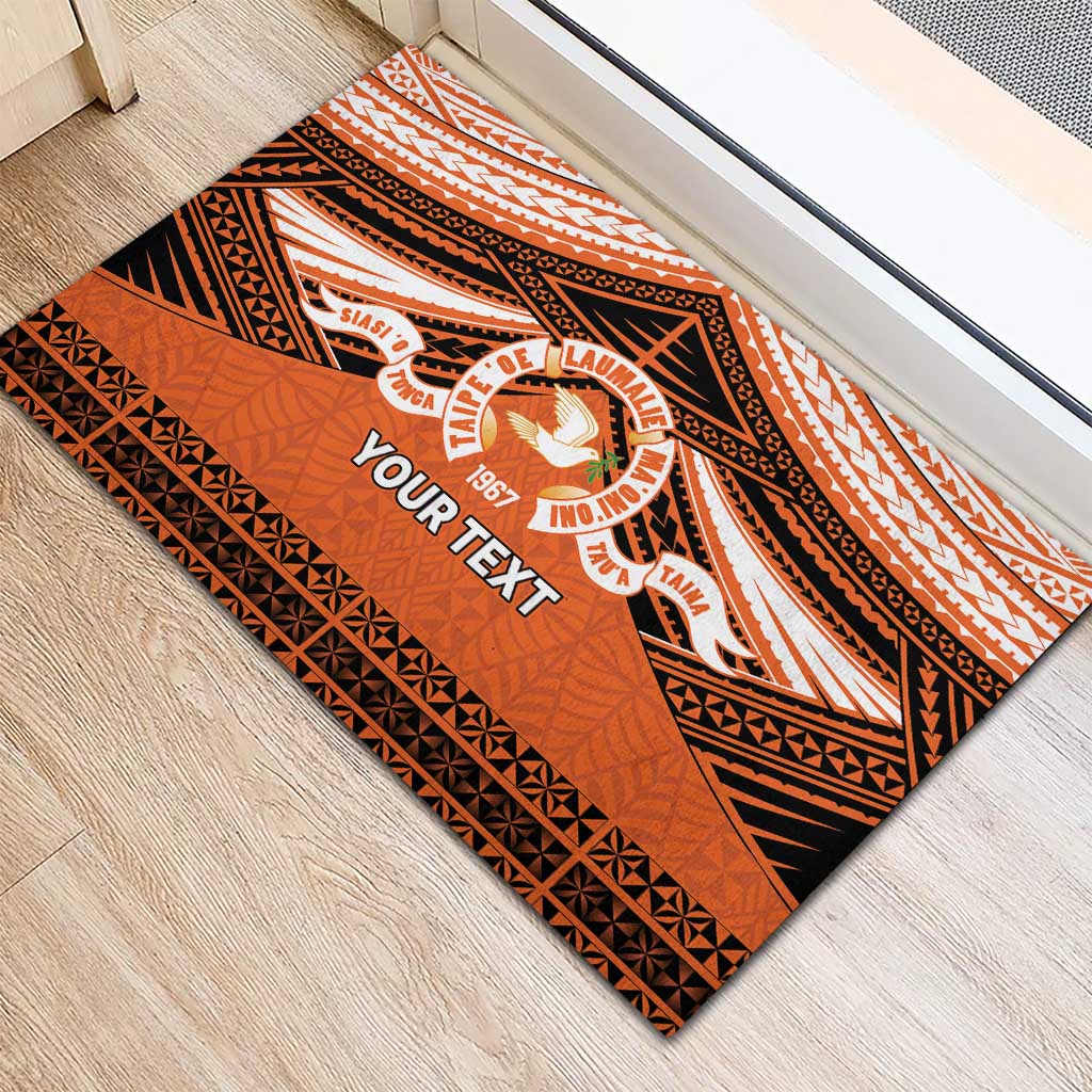 Personalised Tonga Tailulu College Rubber Doormat Polynesian Ngatu Tribal LT9 - Polynesian Pride