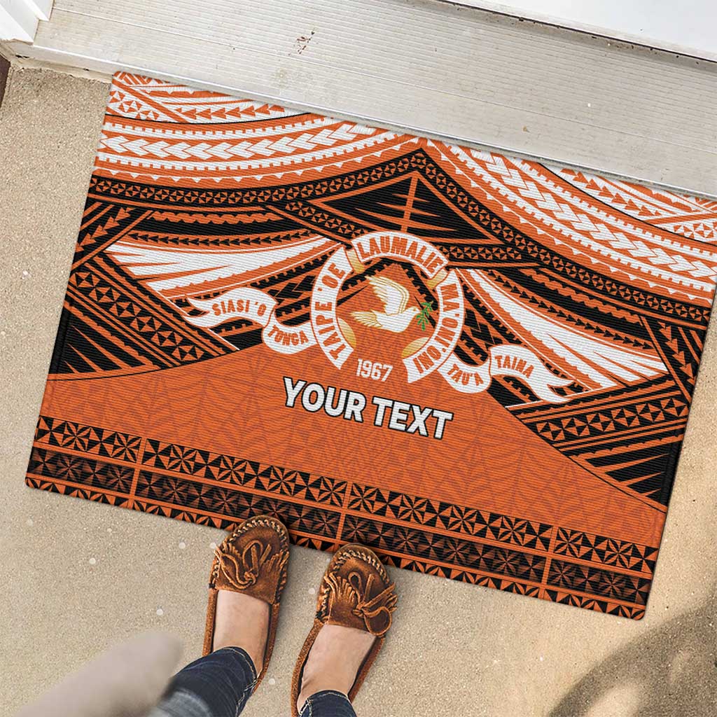 Personalised Tonga Tailulu College Rubber Doormat Polynesian Ngatu Tribal LT9 - Polynesian Pride