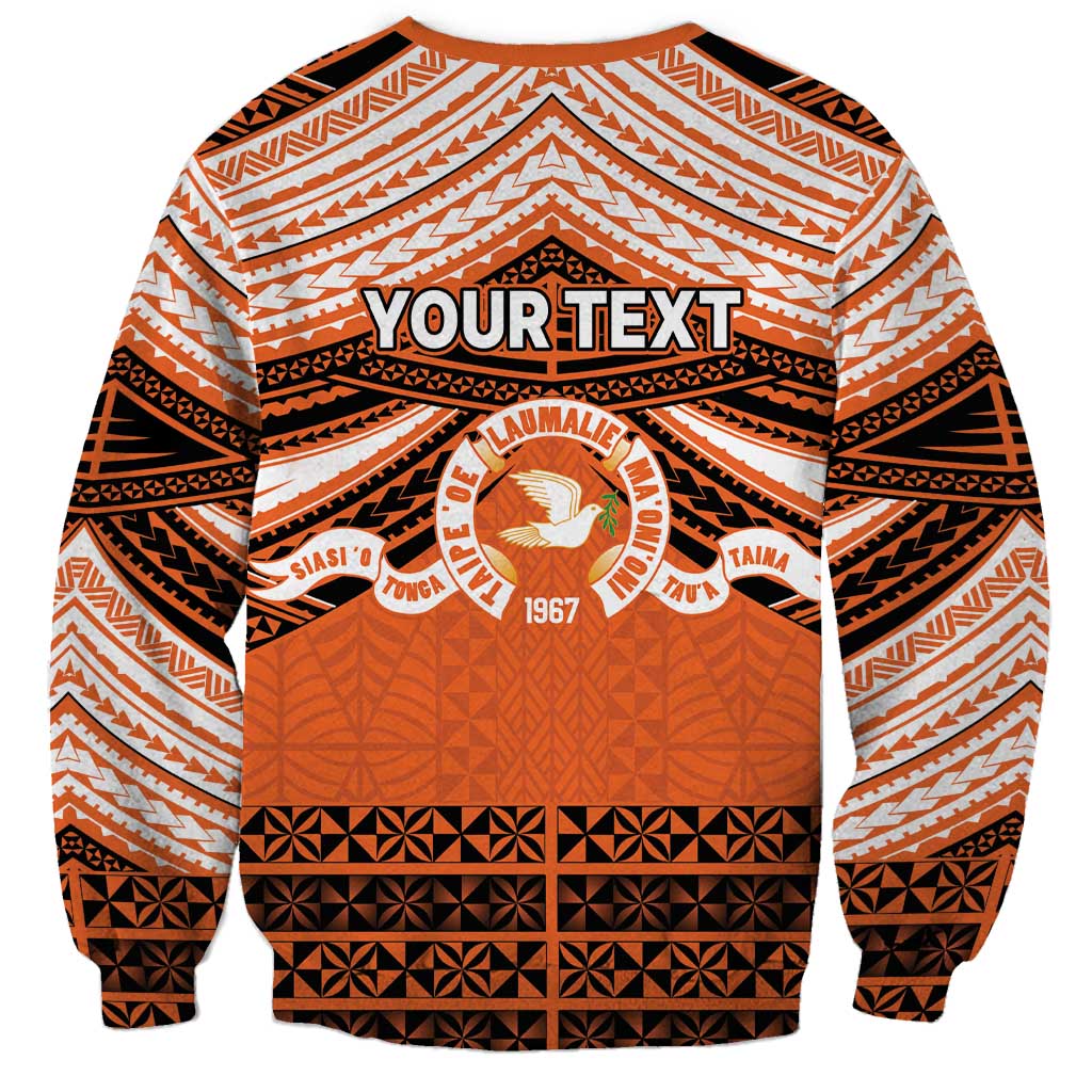 Personalised Tonga Tailulu College Sweatshirt Polynesian Ngatu Tribal LT9 - Polynesian Pride