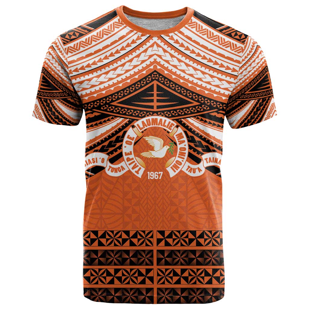 Personalised Tonga Tailulu College T Shirt Polynesian Ngatu Tribal