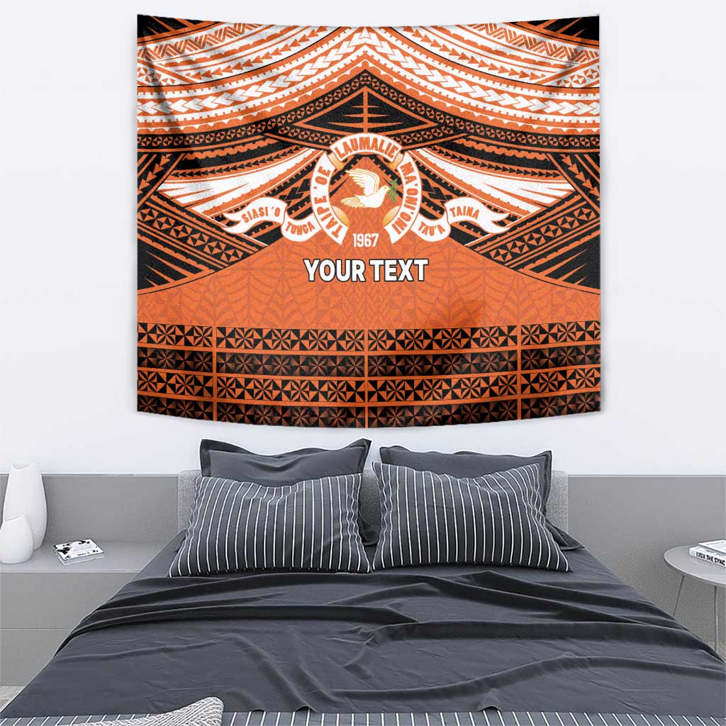 Personalised Tonga Tailulu College Tapestry Polynesian Ngatu Tribal