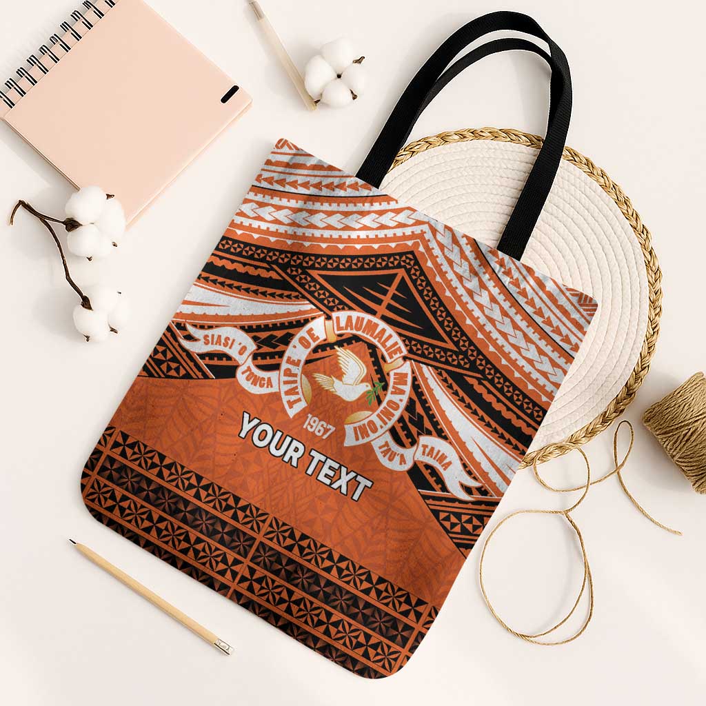 Personalised Tonga Tailulu College Tote Bag Polynesian Ngatu Tribal - Polynesian Pride