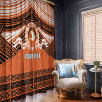 Personalised Tonga Tailulu College Window Curtain Polynesian Ngatu Tribal LT9 - Polynesian Pride