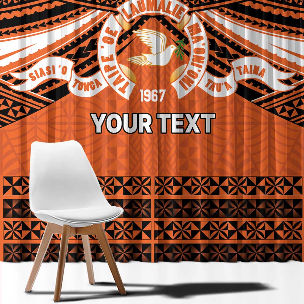 Personalised Tonga Tailulu College Window Curtain Polynesian Ngatu Tribal LT9 - Polynesian Pride
