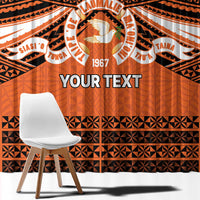 Personalised Tonga Tailulu College Window Curtain Polynesian Ngatu Tribal LT9 - Polynesian Pride